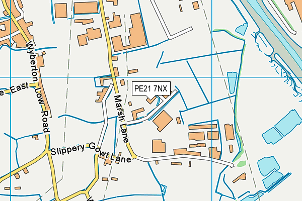 PE21 7NX map - OS VectorMap District (Ordnance Survey) PE21 7NX map - OS VectorMap District (Ordnance Survey)
