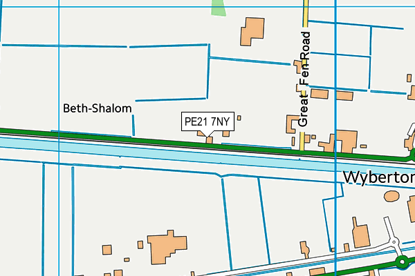 PE21 7NY map - OS VectorMap District (Ordnance Survey) PE21 7NY map - OS VectorMap District (Ordnance Survey)