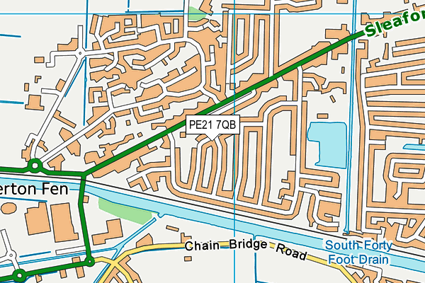 PE21 7QB map - OS VectorMap District (Ordnance Survey) PE21 7QB map - OS VectorMap District (Ordnance Survey)