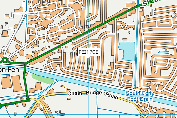 PE21 7QE map - OS VectorMap District (Ordnance Survey) PE21 7QE map - OS VectorMap District (Ordnance Survey)