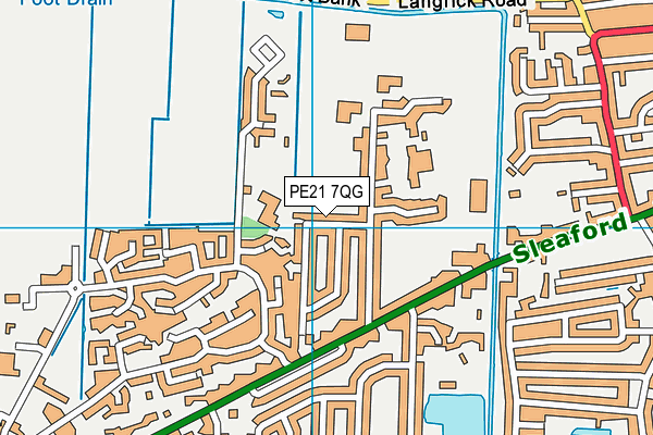 PE21 7QG map - OS VectorMap District (Ordnance Survey) PE21 7QG map - OS VectorMap District (Ordnance Survey)