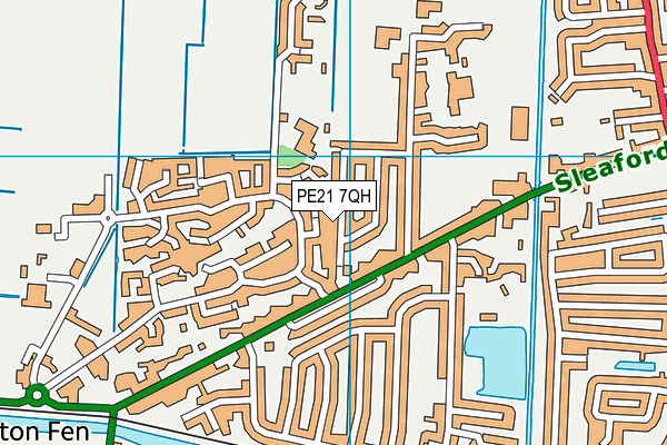 PE21 7QH map - OS VectorMap District (Ordnance Survey) PE21 7QH map - OS VectorMap District (Ordnance Survey)