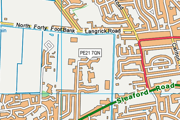 PE21 7QN map - OS VectorMap District (Ordnance Survey) PE21 7QN map - OS VectorMap District (Ordnance Survey)