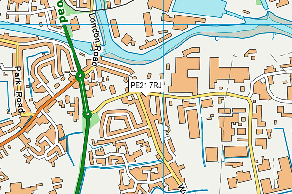 PE21 7RJ map - OS VectorMap District (Ordnance Survey) PE21 7RJ map - OS VectorMap District (Ordnance Survey)