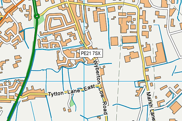 PE21 7SX map - OS VectorMap District (Ordnance Survey) PE21 7SX map - OS VectorMap District (Ordnance Survey)