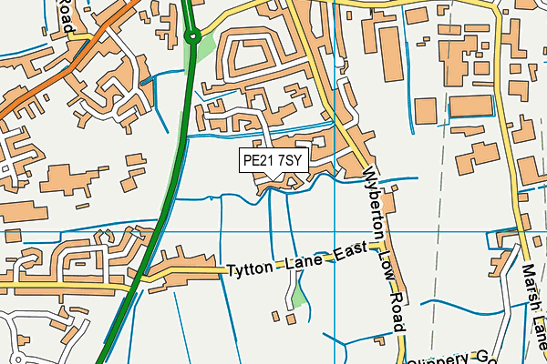 PE21 7SY map - OS VectorMap District (Ordnance Survey) PE21 7SY map - OS VectorMap District (Ordnance Survey)