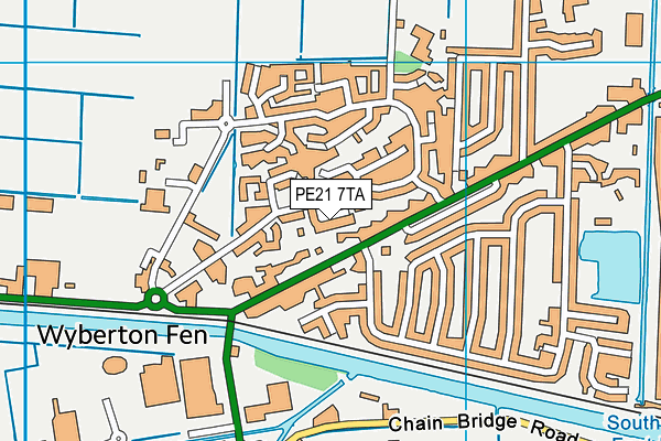 PE21 7TA map - OS VectorMap District (Ordnance Survey) PE21 7TA map - OS VectorMap District (Ordnance Survey)