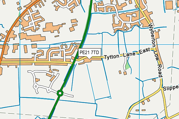 PE21 7TD map - OS VectorMap District (Ordnance Survey) PE21 7TD map - OS VectorMap District (Ordnance Survey)