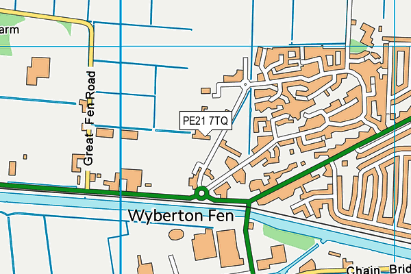 PE21 7TQ map - OS VectorMap District (Ordnance Survey) PE21 7TQ map - OS VectorMap District (Ordnance Survey)
