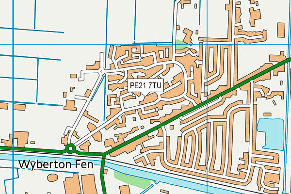PE21 7TU map - OS VectorMap District (Ordnance Survey) PE21 7TU map - OS VectorMap District (Ordnance Survey)