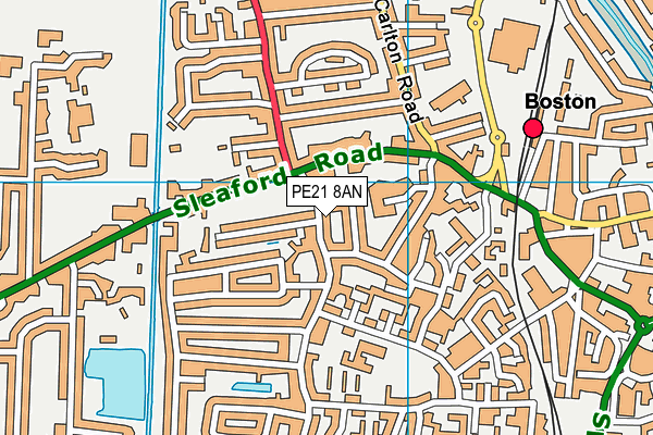 PE21 8AN map - OS VectorMap District (Ordnance Survey)