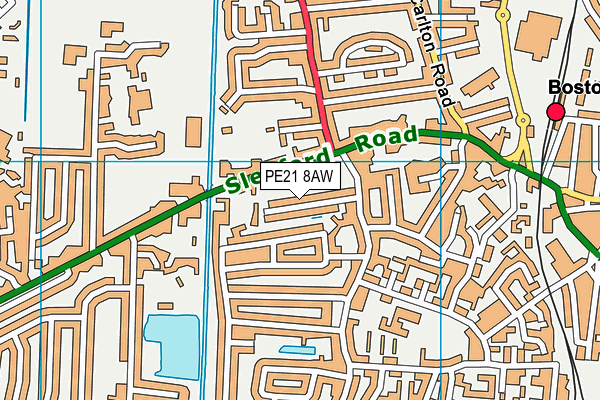 PE21 8AW map - OS VectorMap District (Ordnance Survey)