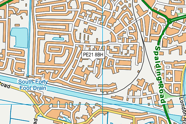 PE21 8BH map - OS VectorMap District (Ordnance Survey) PE21 8BH map - OS VectorMap District (Ordnance Survey)