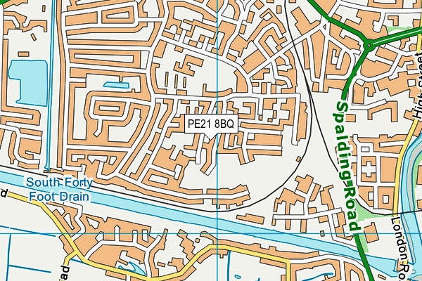 PE21 8BQ map - OS VectorMap District (Ordnance Survey) PE21 8BQ map - OS VectorMap District (Ordnance Survey)