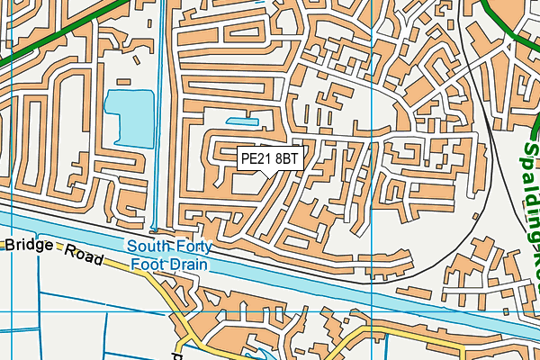 PE21 8BT map - OS VectorMap District (Ordnance Survey) PE21 8BT map - OS VectorMap District (Ordnance Survey)