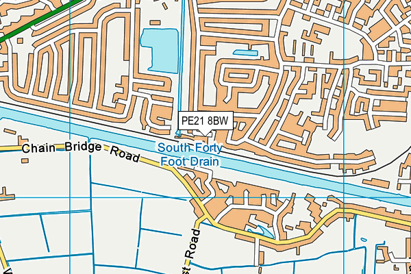 PE21 8BW map - OS VectorMap District (Ordnance Survey) PE21 8BW map - OS VectorMap District (Ordnance Survey)