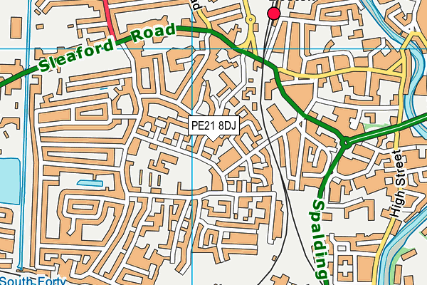 PE21 8DJ map - OS VectorMap District (Ordnance Survey) PE21 8DJ map - OS VectorMap District (Ordnance Survey)