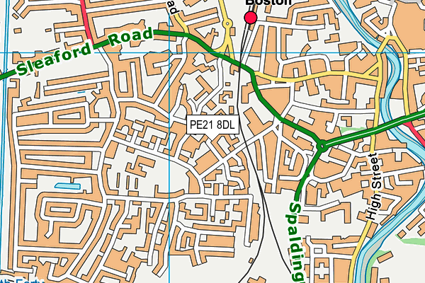 PE21 8DL map - OS VectorMap District (Ordnance Survey)