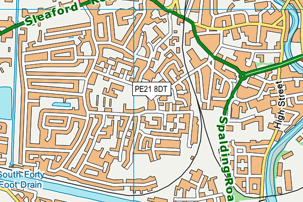 PE21 8DT map - OS VectorMap District (Ordnance Survey) PE21 8DT map - OS VectorMap District (Ordnance Survey)