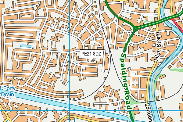 PE21 8DZ map - OS VectorMap District (Ordnance Survey) PE21 8DZ map - OS VectorMap District (Ordnance Survey)