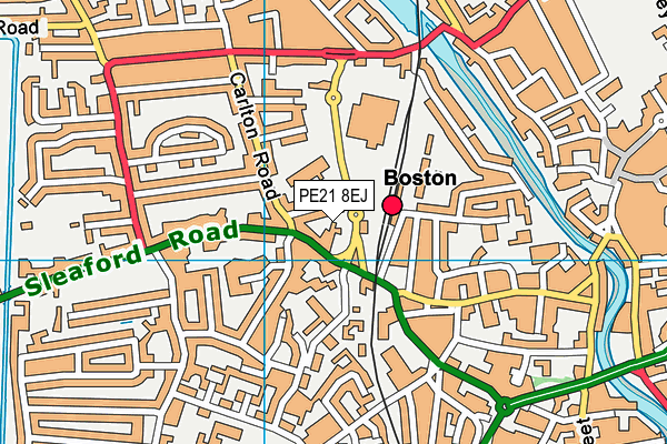 PE21 8EJ map - OS VectorMap District (Ordnance Survey)