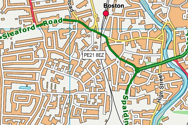 PE21 8EZ map - OS VectorMap District (Ordnance Survey)