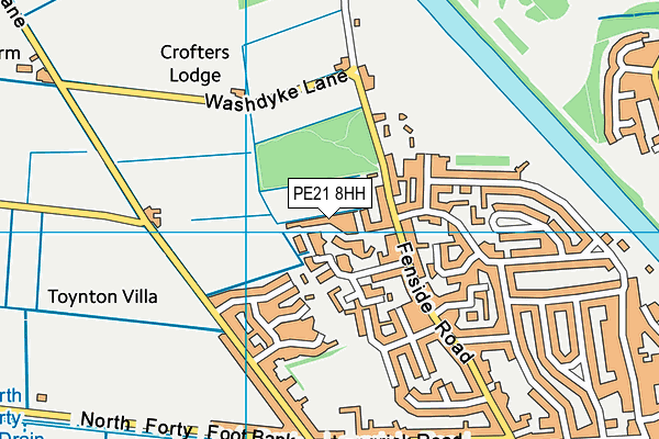 PE21 8HH map - OS VectorMap District (Ordnance Survey) PE21 8HH map - OS VectorMap District (Ordnance Survey)