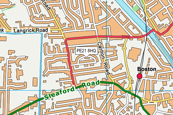 PE21 8HQ map - OS VectorMap District (Ordnance Survey)