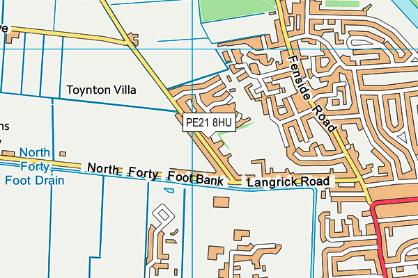 PE21 8HU map - OS VectorMap District (Ordnance Survey) PE21 8HU map - OS VectorMap District (Ordnance Survey)