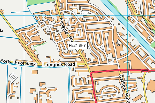 PE21 8HY map - OS VectorMap District (Ordnance Survey) PE21 8HY map - OS VectorMap District (Ordnance Survey)