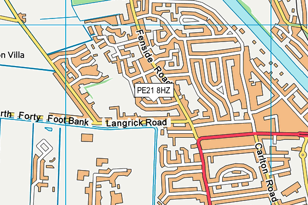 PE21 8HZ map - OS VectorMap District (Ordnance Survey) PE21 8HZ map - OS VectorMap District (Ordnance Survey)