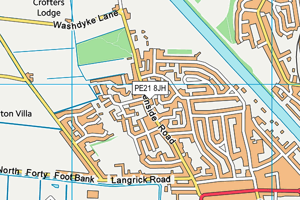 PE21 8JH map - OS VectorMap District (Ordnance Survey) PE21 8JH map - OS VectorMap District (Ordnance Survey)