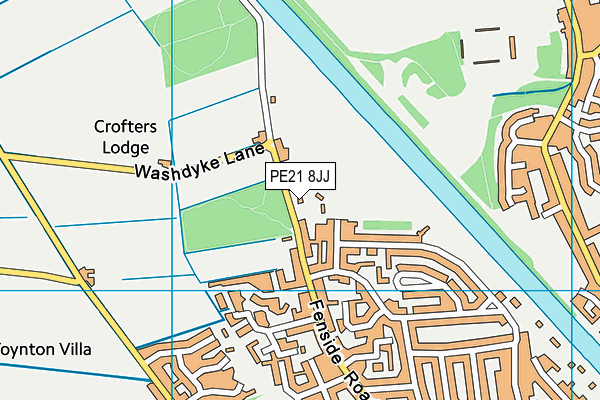 PE21 8JJ map - OS VectorMap District (Ordnance Survey) PE21 8JJ map - OS VectorMap District (Ordnance Survey)
