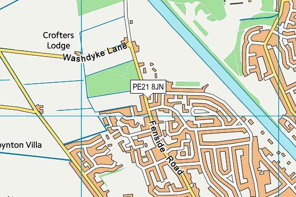 PE21 8JN map - OS VectorMap District (Ordnance Survey) PE21 8JN map - OS VectorMap District (Ordnance Survey)