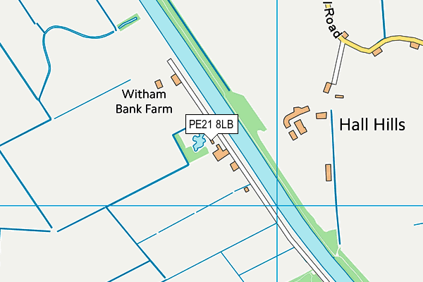 PE21 8LB map - OS VectorMap District (Ordnance Survey) PE21 8LB map - OS VectorMap District (Ordnance Survey)