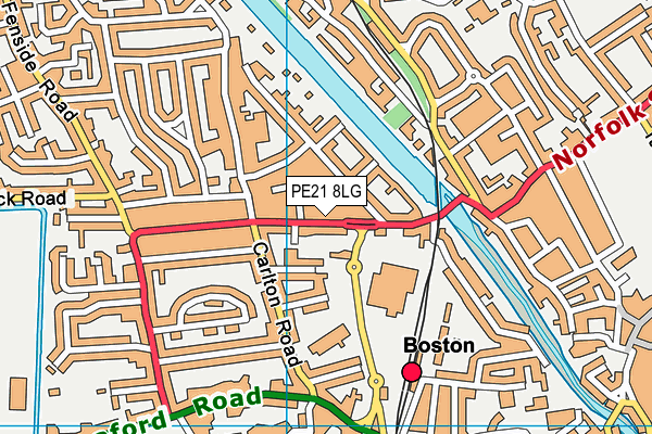 PE21 8LG map - OS VectorMap District (Ordnance Survey)