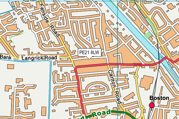 PE21 8LW map - OS VectorMap District (Ordnance Survey) PE21 8LW map - OS VectorMap District (Ordnance Survey)