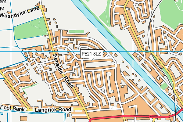 PE21 8LZ map - OS VectorMap District (Ordnance Survey) PE21 8LZ map - OS VectorMap District (Ordnance Survey)