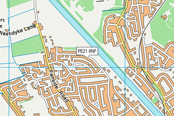 PE21 8NF map - OS VectorMap District (Ordnance Survey) PE21 8NF map - OS VectorMap District (Ordnance Survey)