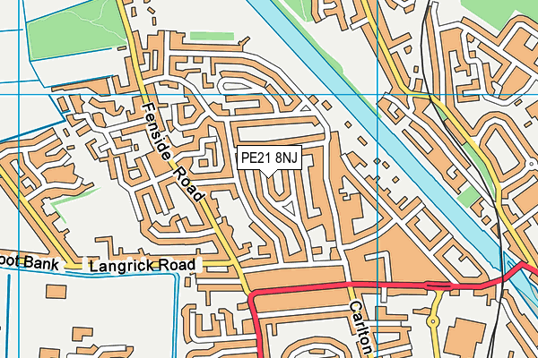 PE21 8NJ map - OS VectorMap District (Ordnance Survey) PE21 8NJ map - OS VectorMap District (Ordnance Survey)