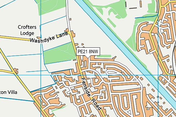 PE21 8NW map - OS VectorMap District (Ordnance Survey) PE21 8NW map - OS VectorMap District (Ordnance Survey)