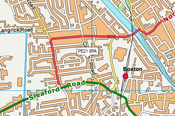 PE21 8PA map - OS VectorMap District (Ordnance Survey) PE21 8PA map - OS VectorMap District (Ordnance Survey)