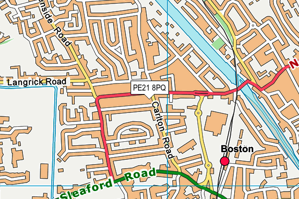 PE21 8PQ map - OS VectorMap District (Ordnance Survey) PE21 8PQ map - OS VectorMap District (Ordnance Survey)