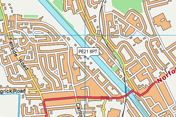 PE21 8PT map - OS VectorMap District (Ordnance Survey) PE21 8PT map - OS VectorMap District (Ordnance Survey)