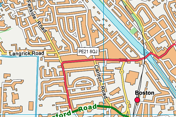 PE21 8QJ map - OS VectorMap District (Ordnance Survey) PE21 8QJ map - OS VectorMap District (Ordnance Survey)