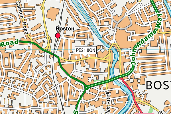 PE21 8QN map - OS VectorMap District (Ordnance Survey) PE21 8QN map - OS VectorMap District (Ordnance Survey)