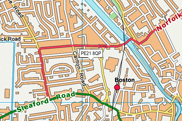 PE21 8QP map - OS VectorMap District (Ordnance Survey) PE21 8QP map - OS VectorMap District (Ordnance Survey)