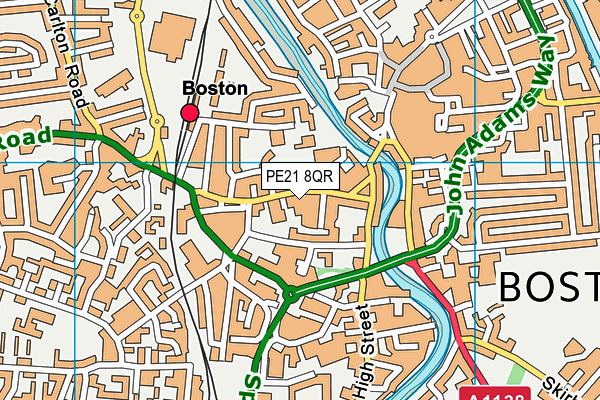 PE21 8QR map - OS VectorMap District (Ordnance Survey) PE21 8QR map - OS VectorMap District (Ordnance Survey)