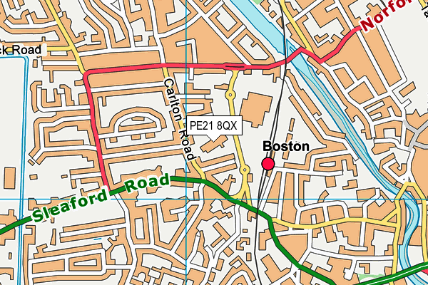 PE21 8QX map - OS VectorMap District (Ordnance Survey) PE21 8QX map - OS VectorMap District (Ordnance Survey)