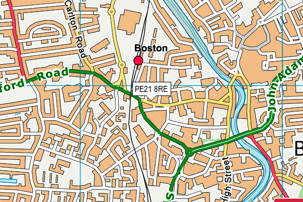 PE21 8RE map - OS VectorMap District (Ordnance Survey) PE21 8RE map - OS VectorMap District (Ordnance Survey)